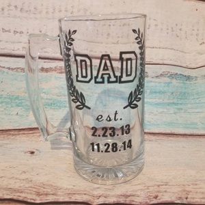 Father’s Day Personalized Custom Beer Glass